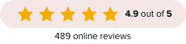 five golden stars forming a row within the reviews graphic